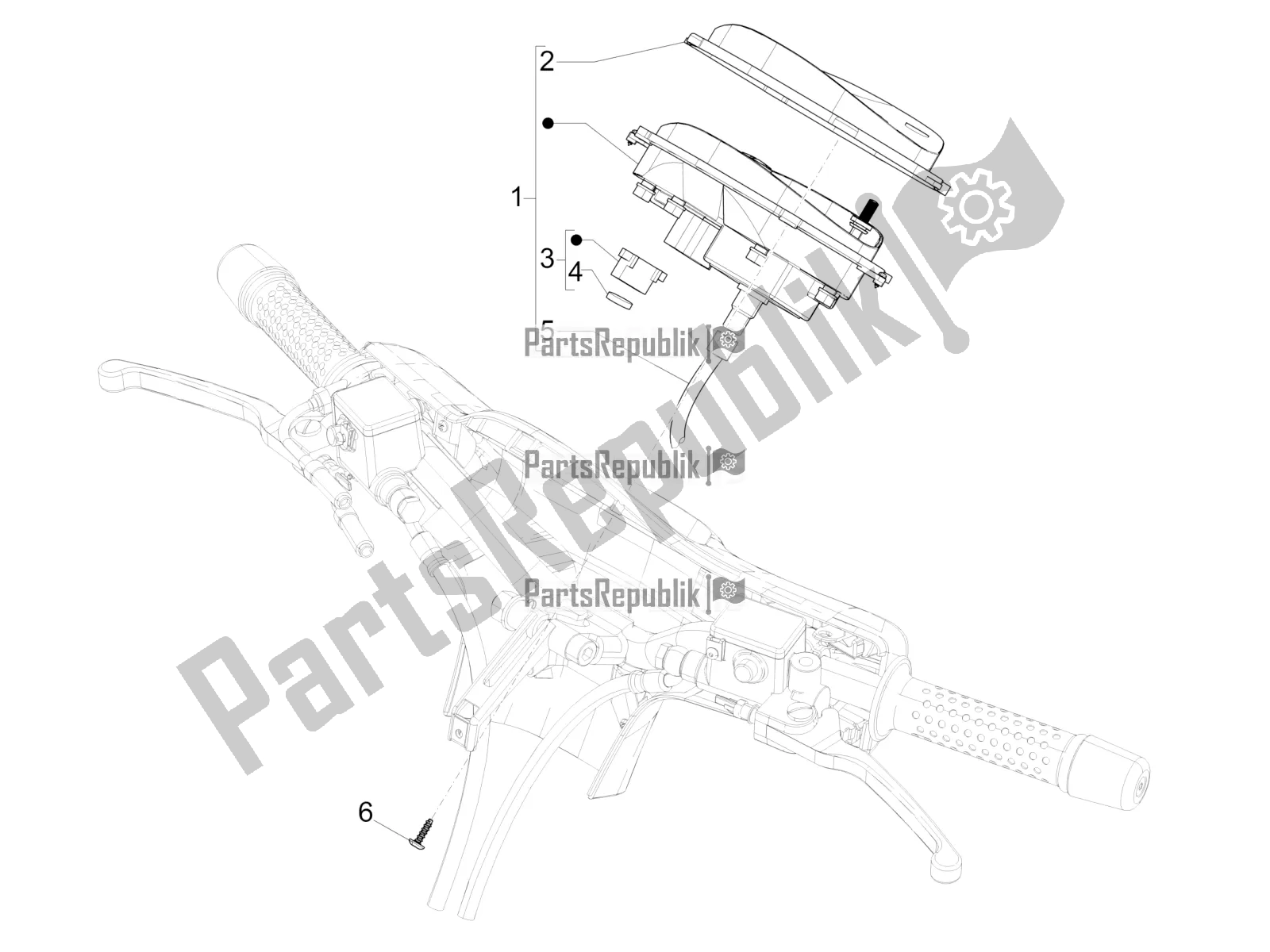 Toutes les pièces pour le Combinaison De Compteurs - Cruscotto du Vespa GTS 150 Super 3V IE 2017