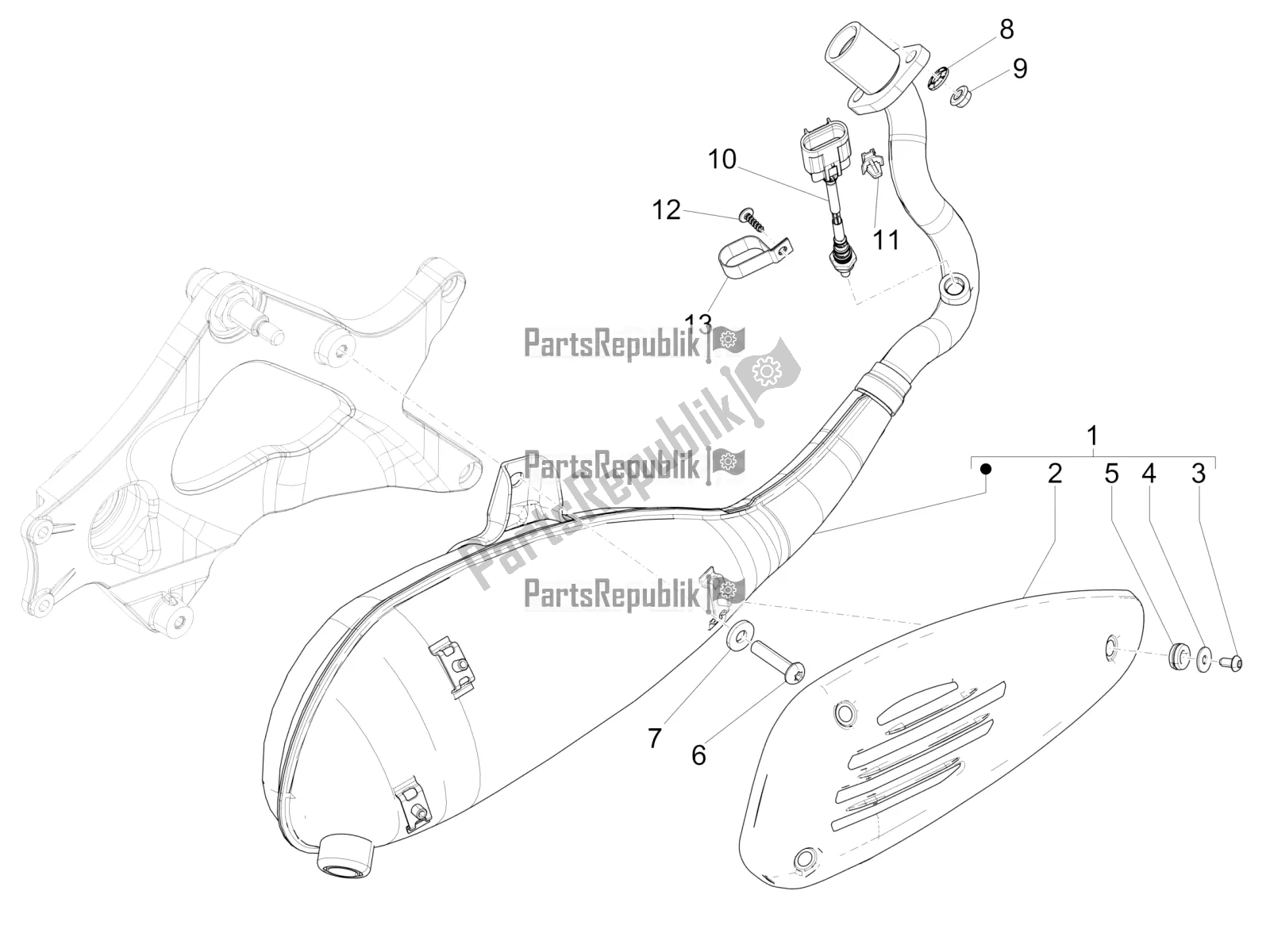 Toutes les pièces pour le Silencieux du Vespa GTS 150 Super 3V IE 2017