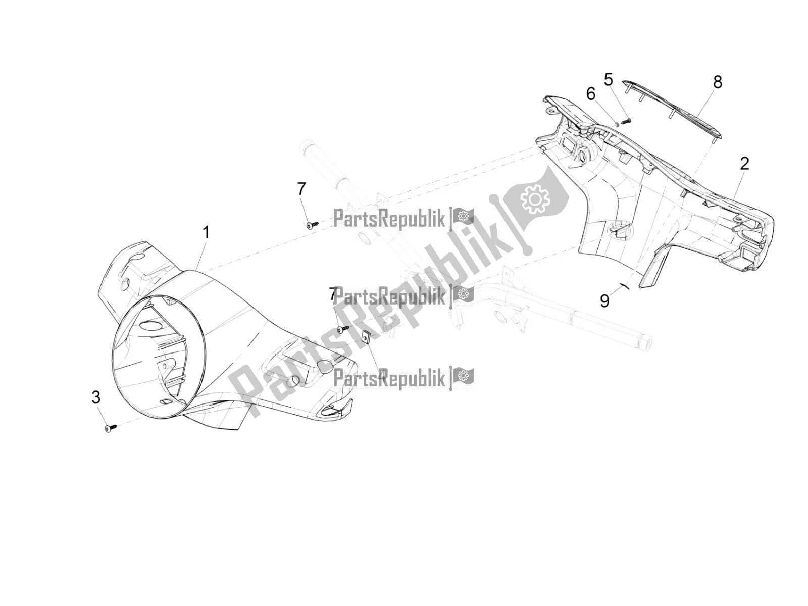 Toutes les pièces pour le Couvertures De Guidon du Vespa GTS 150 Super 3V IE ABS 2017