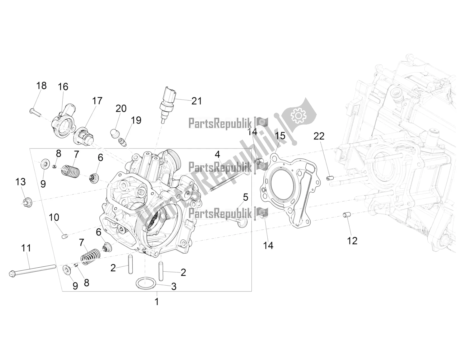Todas las partes para Unidad Principal - Válvula de Vespa GTS 150 Super 3V IE ABS 2017