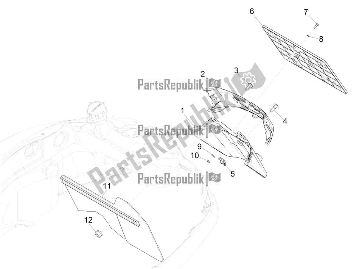 Todas las partes para Cubierta Trasera - Protector Contra Salpicaduras de Vespa GTS 150 Super 3V IE ABS 2017