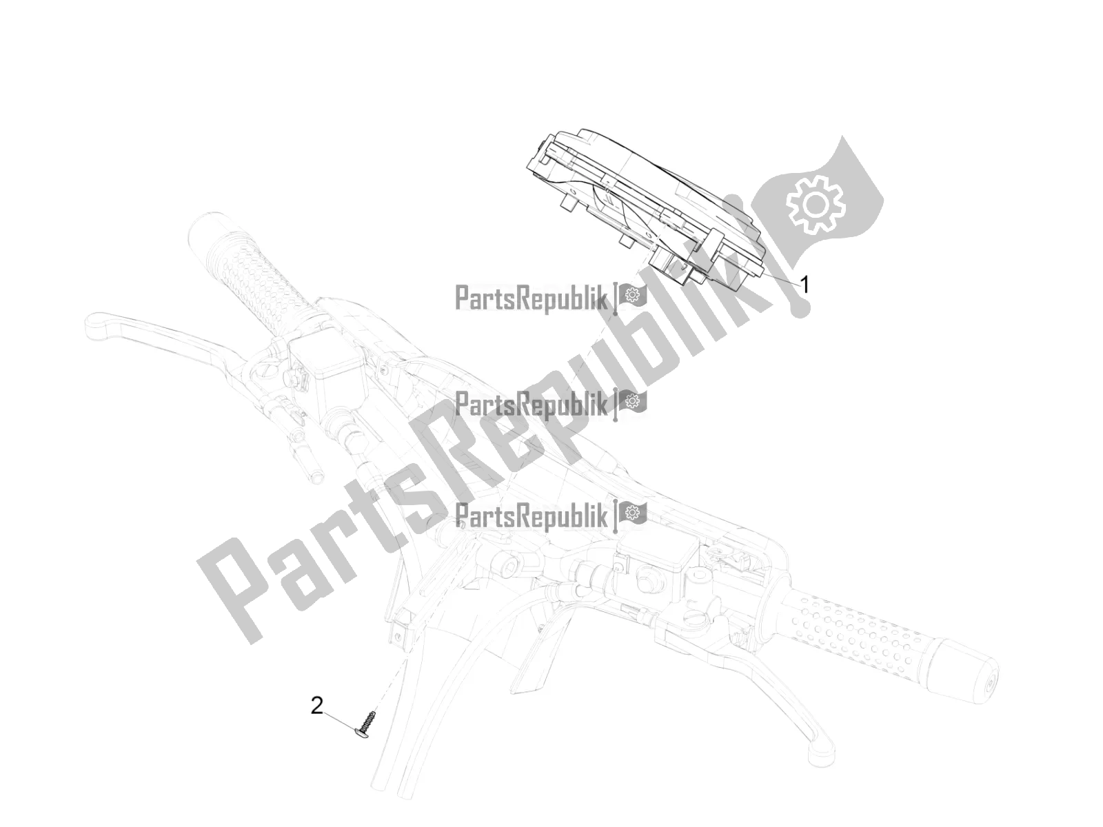 Todas las partes para Combinación De Medidor - Cruscotto de Vespa GTS 150 Super 3V IE ABS 2018