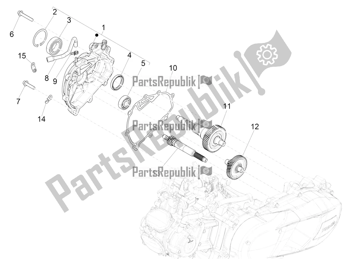 Toutes les pièces pour le Unité De Réduction du Vespa GTS 150 Super 3V IE ABS 2019