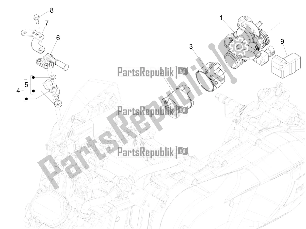 Toutes les pièces pour le Throttle Body - Injector - Induction Joint du Vespa GTS 150 Super 3V IE ABS 2019