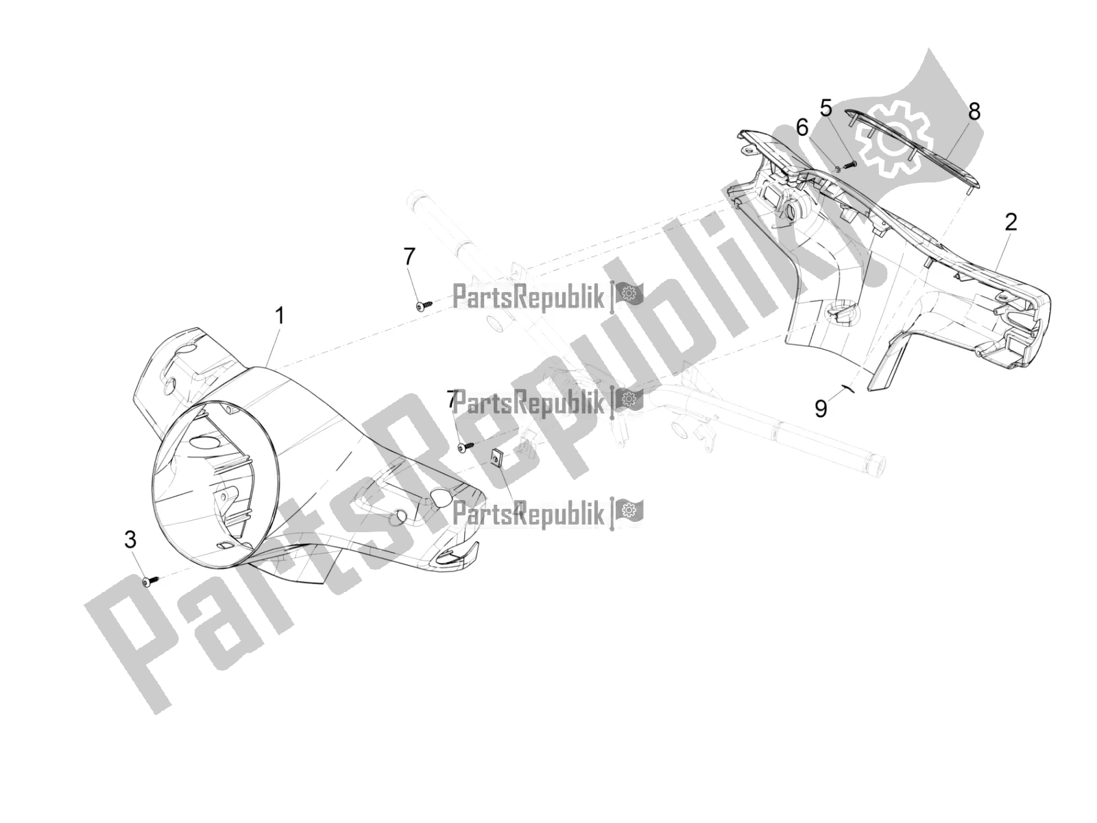 Toutes les pièces pour le Couvertures De Guidon du Vespa GTS 150 Super-Super Sport ABS Apac 2017