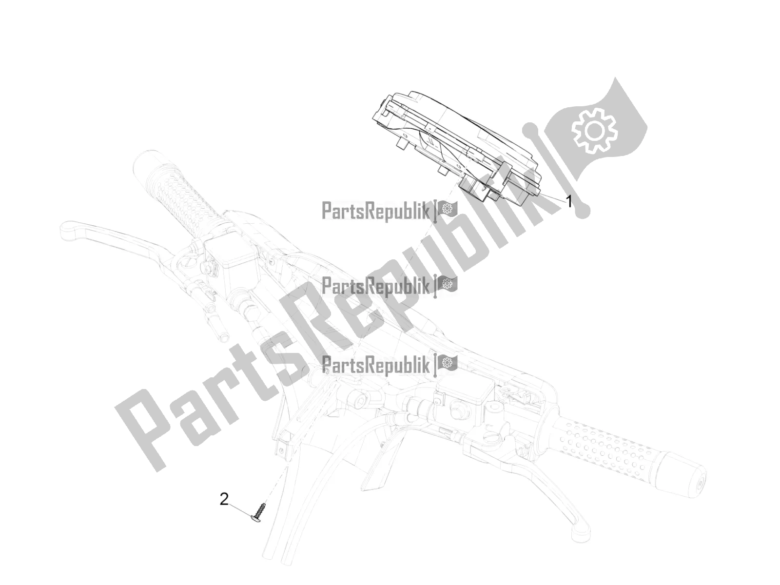 Todas las partes para Combinación De Medidor - Cruscotto de Vespa GTS 150 Super-Super Sport ABS Apac 2017