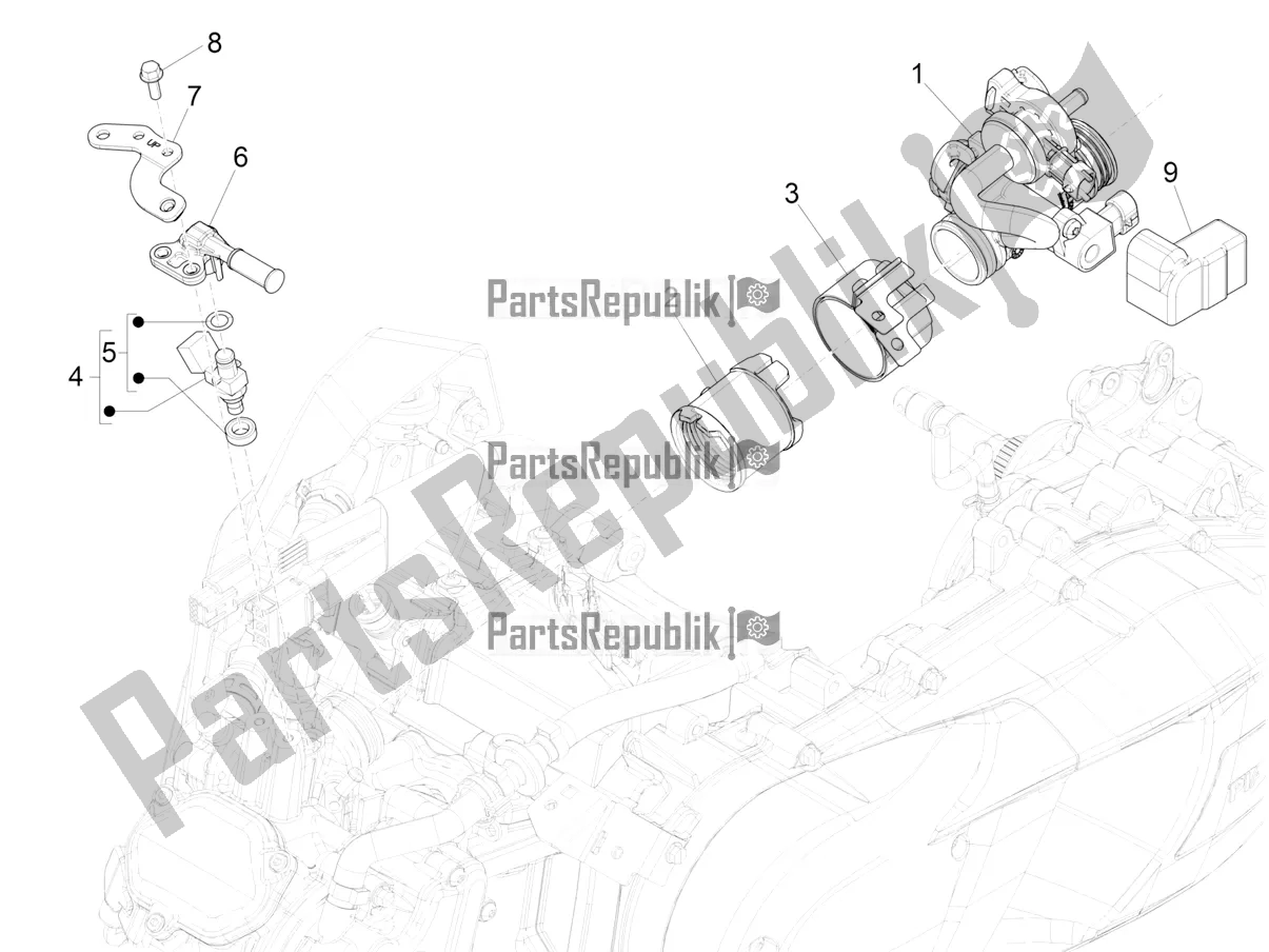 Todas las partes para Throttle Body - Injector - Induction Joint de Vespa GTS 150 Super-Super Sport ABS Apac 2018