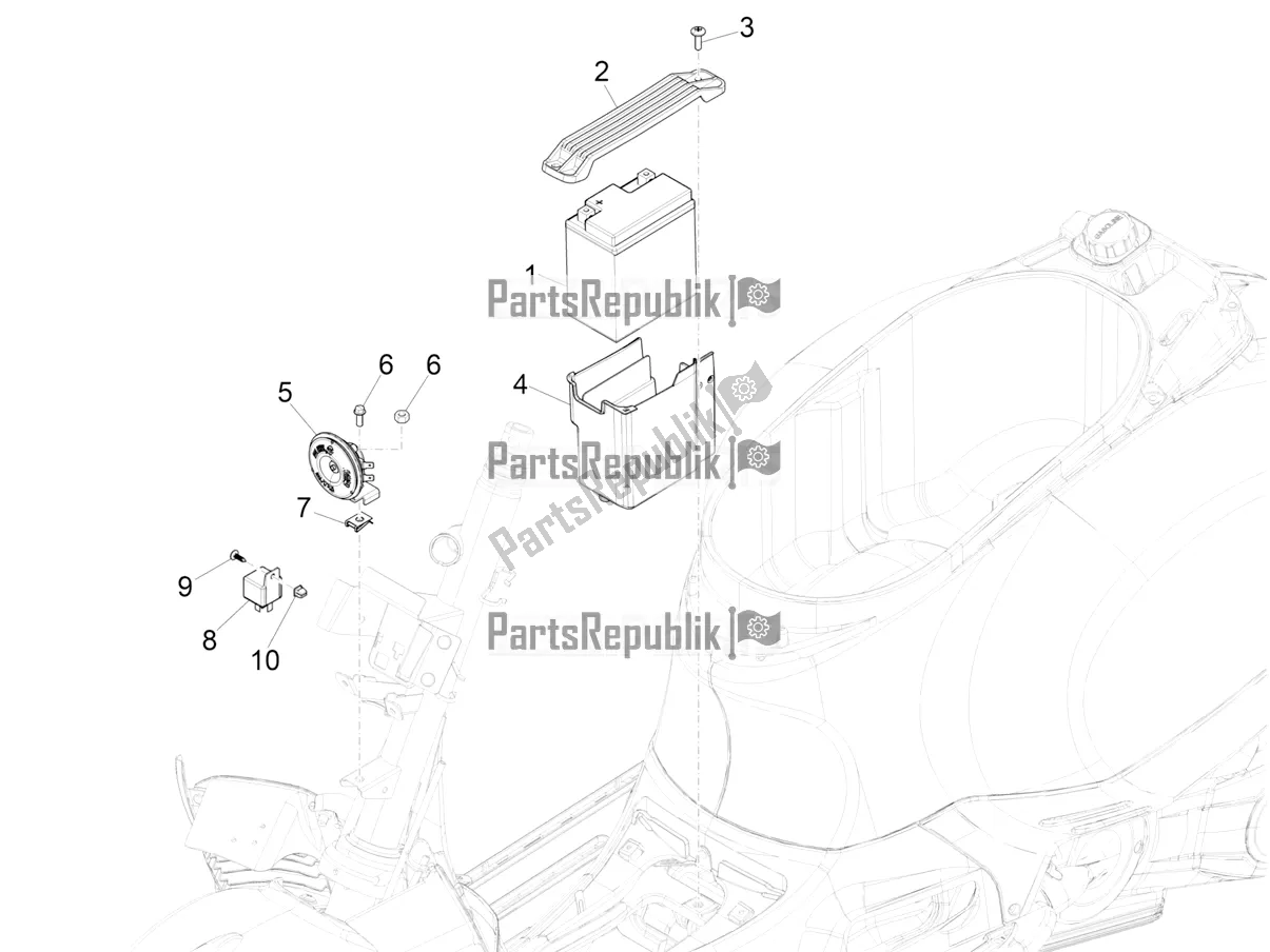 Toutes les pièces pour le Télécommandes - Batterie - Klaxon du Vespa GTS 150 Super-Super Sport ABS Apac 2019