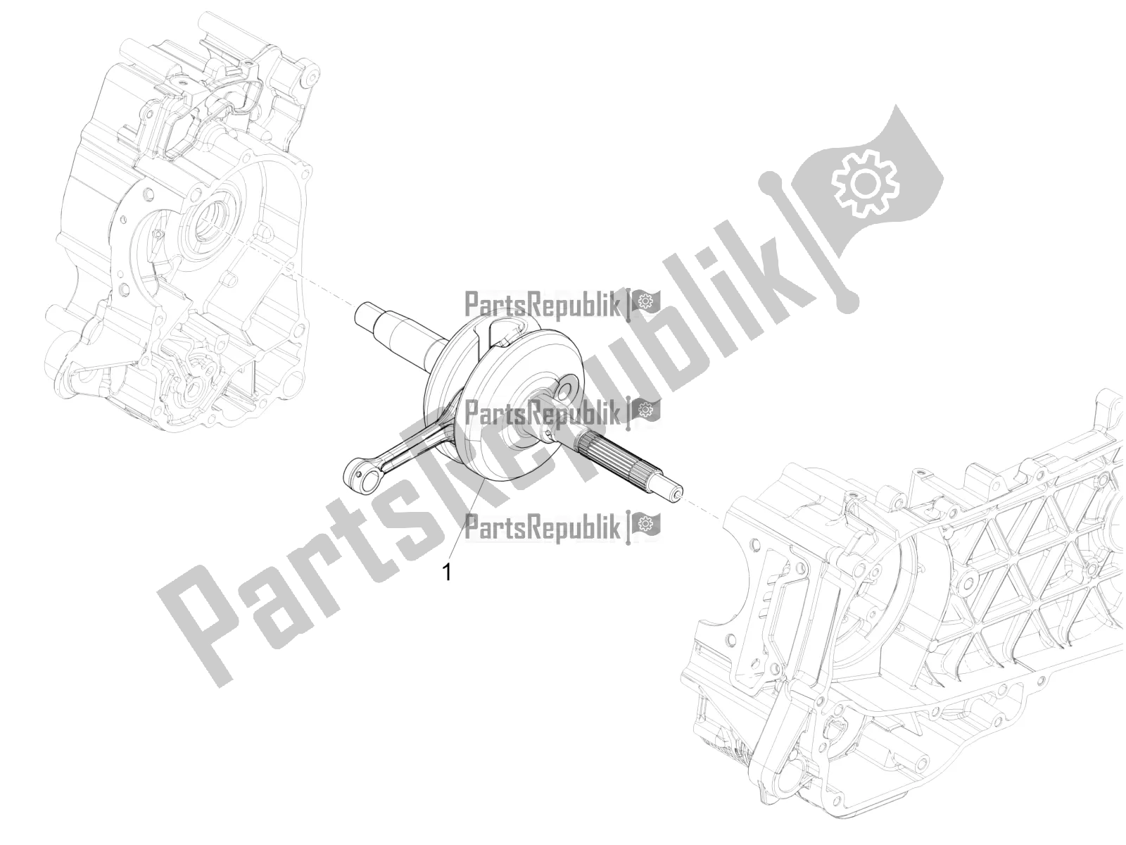 Todas as partes de Virabrequim do Vespa GTS 150 Super-Super Sport ABS Apac 2020