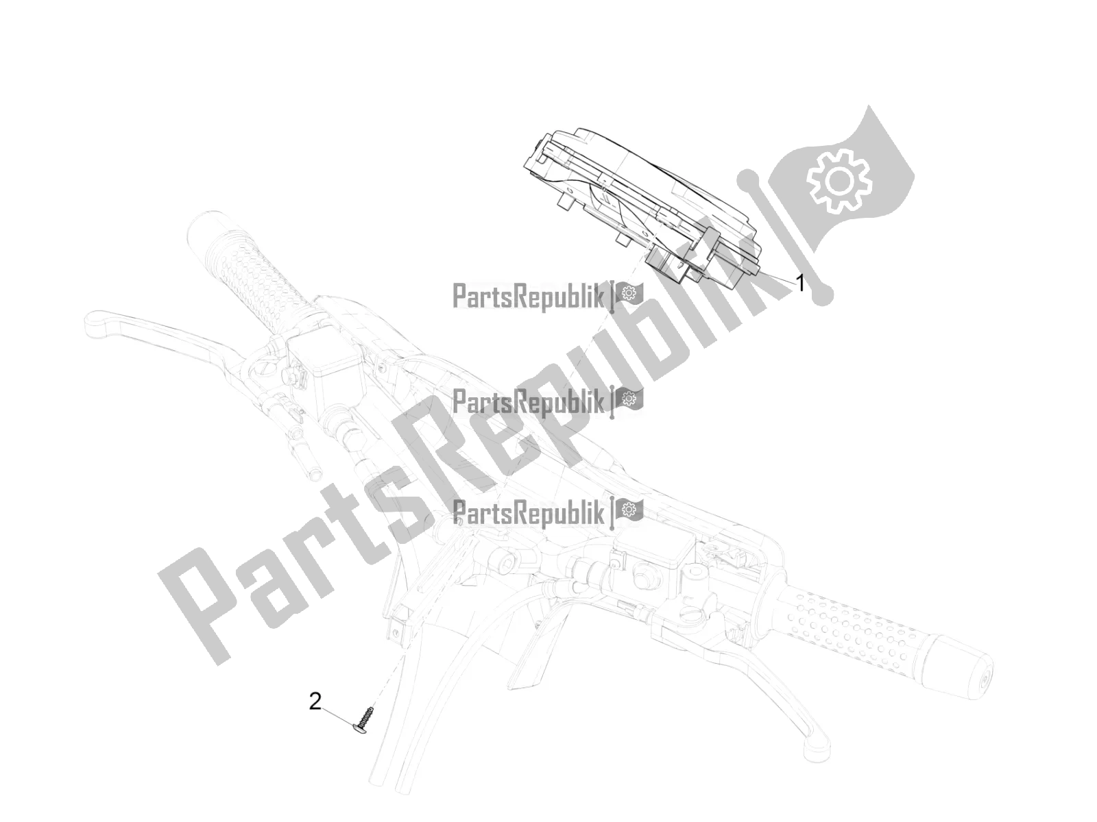 Toutes les pièces pour le Combinaison De Compteurs - Cruscotto du Vespa GTS 150 Super-Super Sport ABS Apac 2020