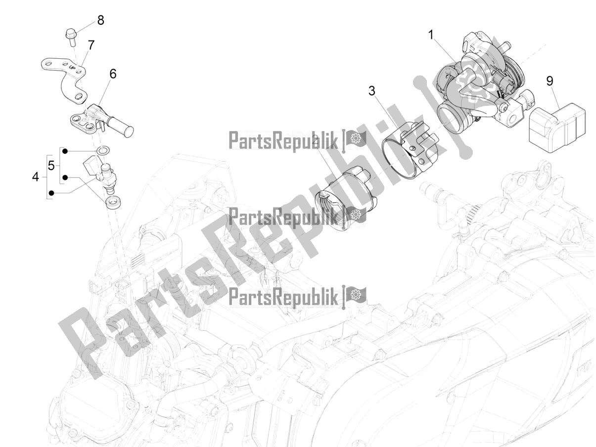 Todas las partes para Throttle Body - Injector - Induction Joint de Vespa GTS 150 Super-Super Sport ABS Apac 2021