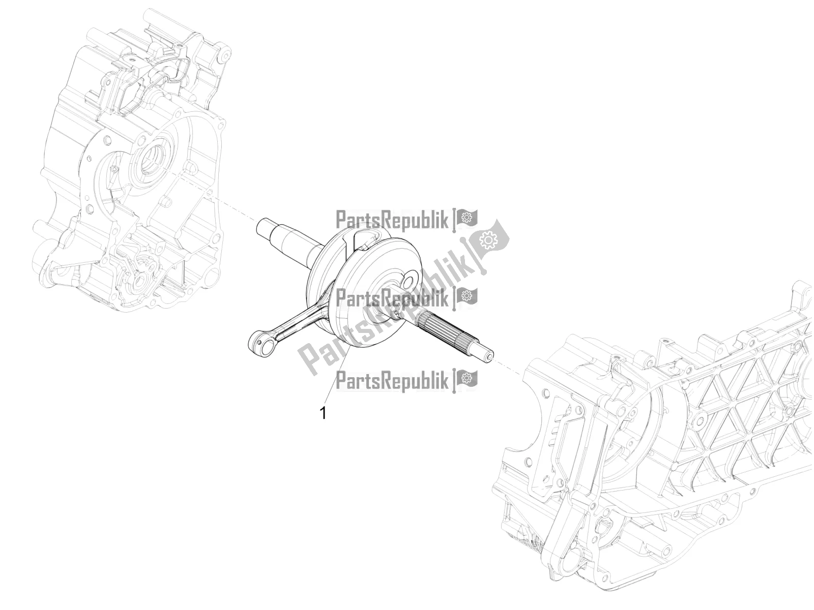 All parts for the Crankshaft of the Vespa GTS 150 Super-Super Sport ABS Apac 2022