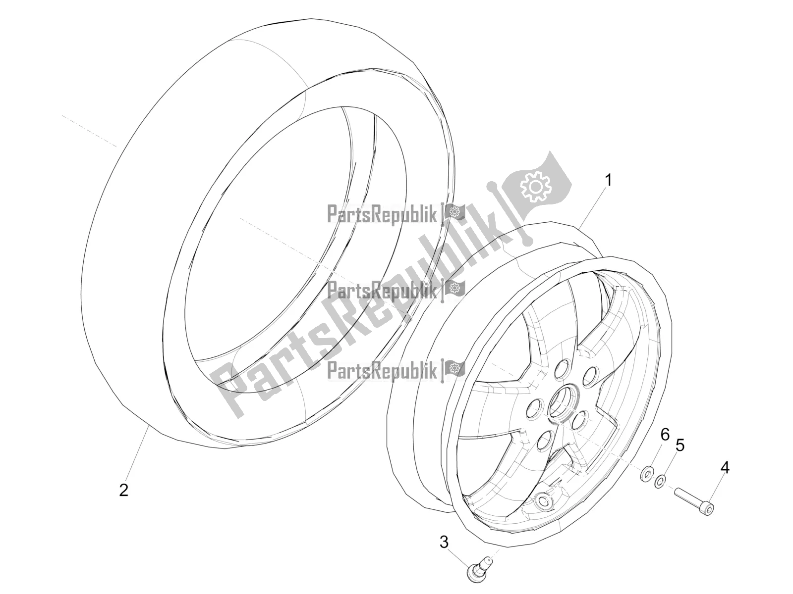 Toutes les pièces pour le Roue Avant du Vespa GTS 150 Super-Super Sport ABS Apac 2022