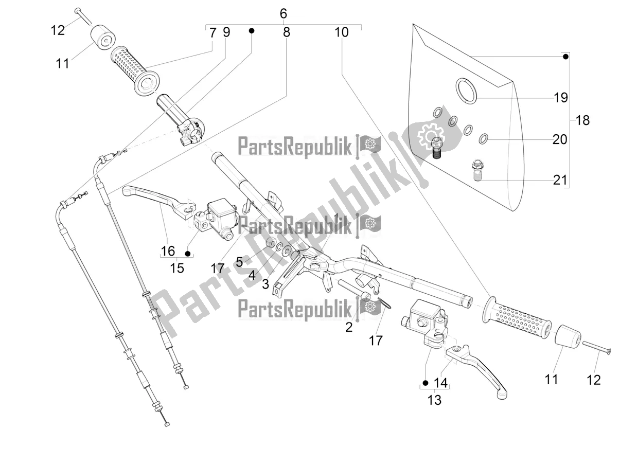 Toutes les pièces pour le Guidon - Master Cil. Du Vespa GTS 150 Super-Super Sport ABS Apac 2022