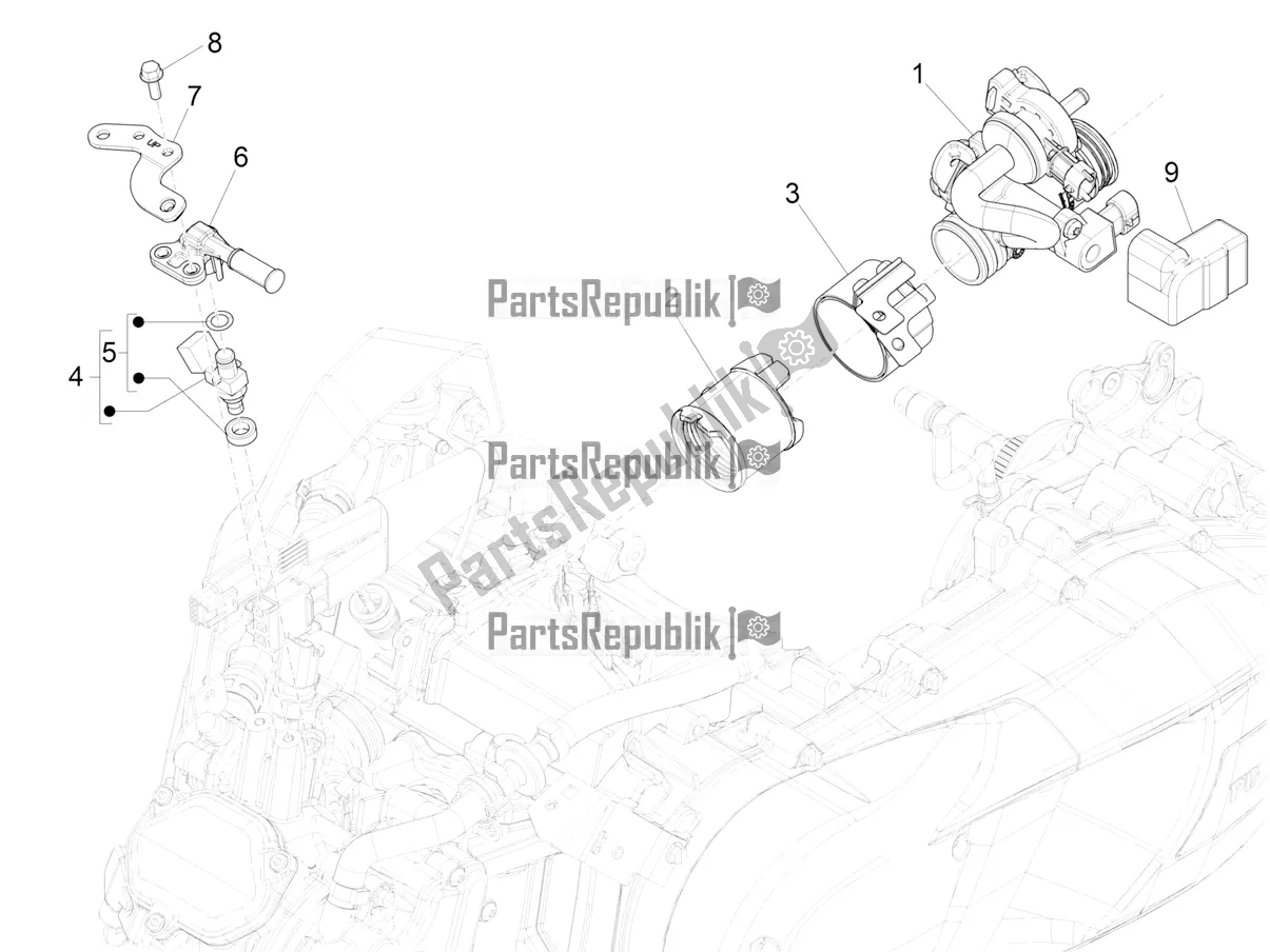 Alle onderdelen voor de Throttle Body - Injector - Induction Joint van de Vespa GTS 150 Super-Super Sport ABS Apac 2022