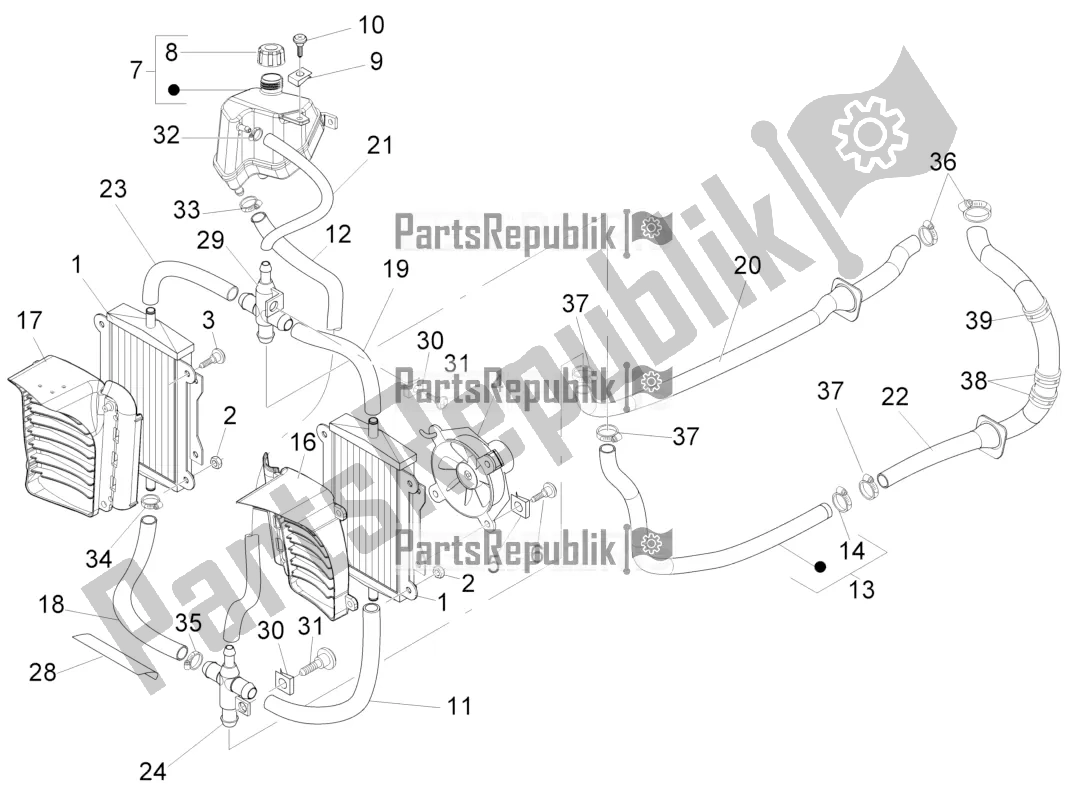 Toutes les pièces pour le Système De Refroidissement du Vespa GTS 250 4V IE 2016