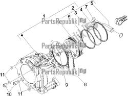 Cylinder-piston-wrist pin unit