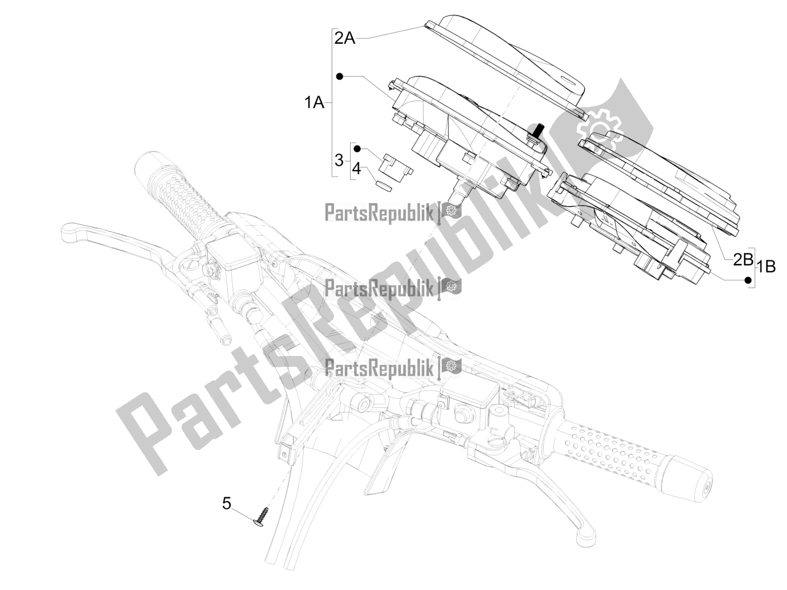 Toutes les pièces pour le Combinaison De Compteurs - Cruscotto du Vespa GTS 250 4V IE 2016