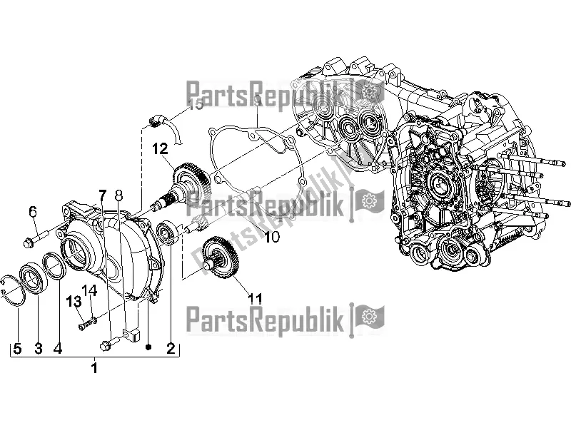 Toutes les pièces pour le Unité De Réduction du Vespa GTS 250 4V IE 2016