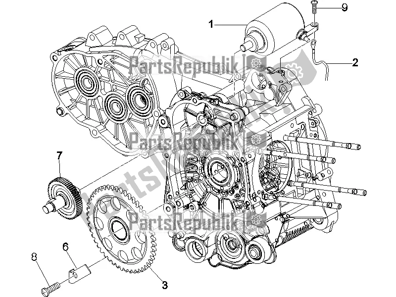 Toutes les pièces pour le Stater - Démarreur électrique du Vespa GTS 250 4V IE 2016