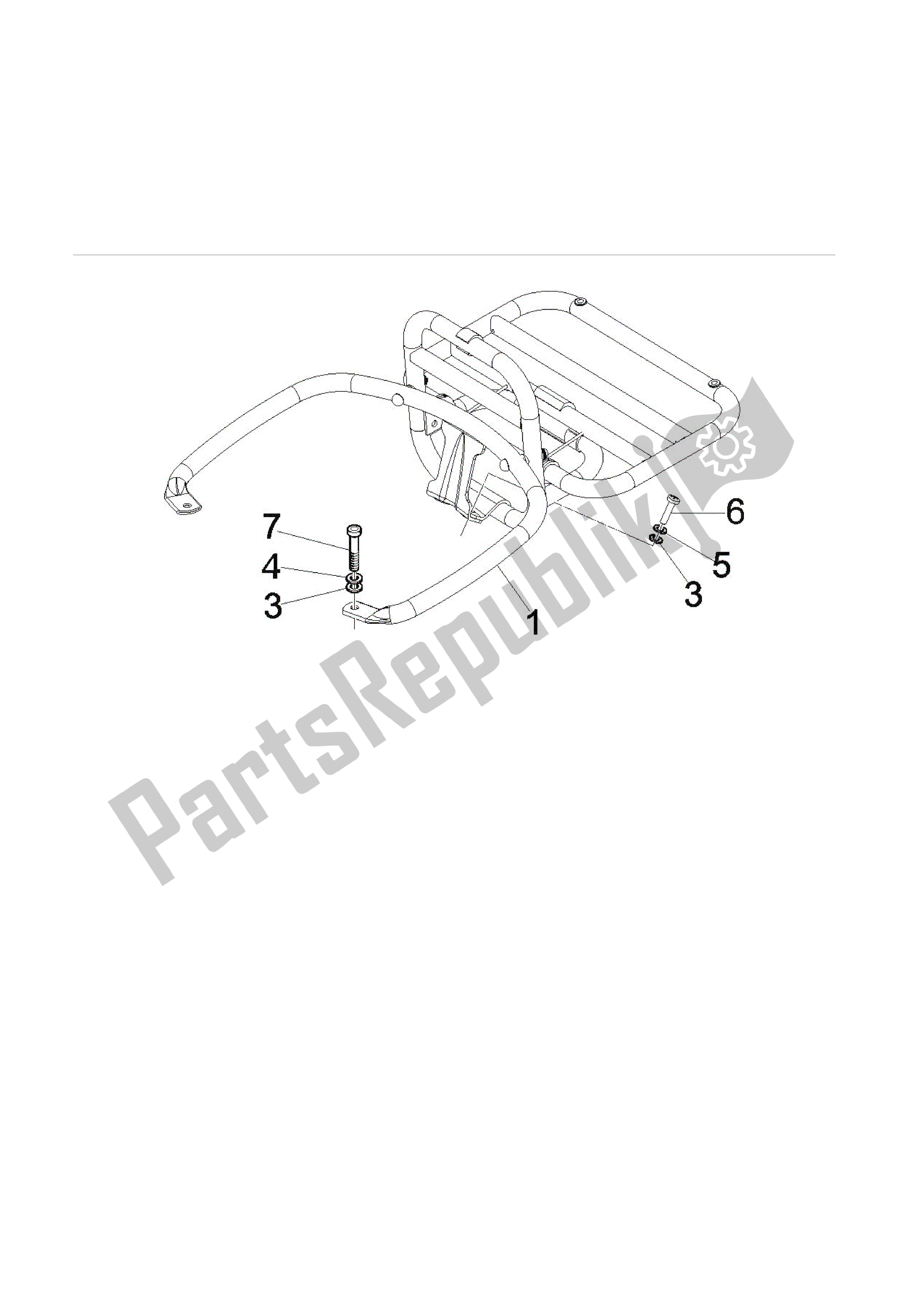 All parts for the Portaequipajes Trasero of the Vespa GTS 250 2005 - 2009