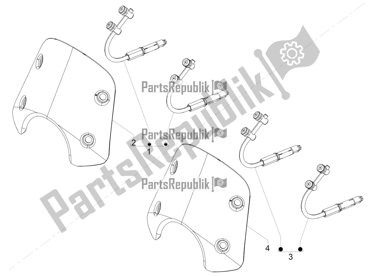 Toutes les pièces pour le Pare-brise - Verre du Vespa GTS 300 4T 4V IE ABS Apac 2017