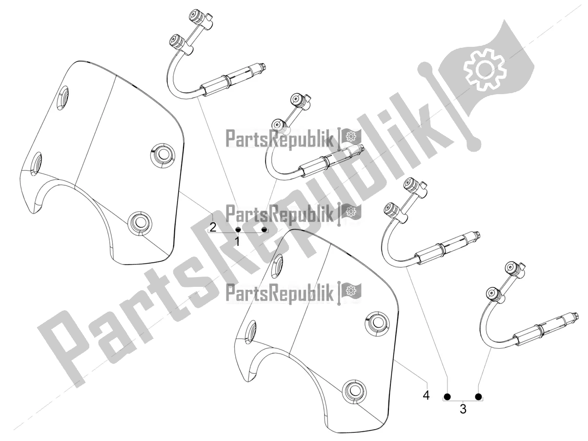 Toutes les pièces pour le Pare-brise - Verre du Vespa GTS 300 4T 4V IE ABS Apac 2018