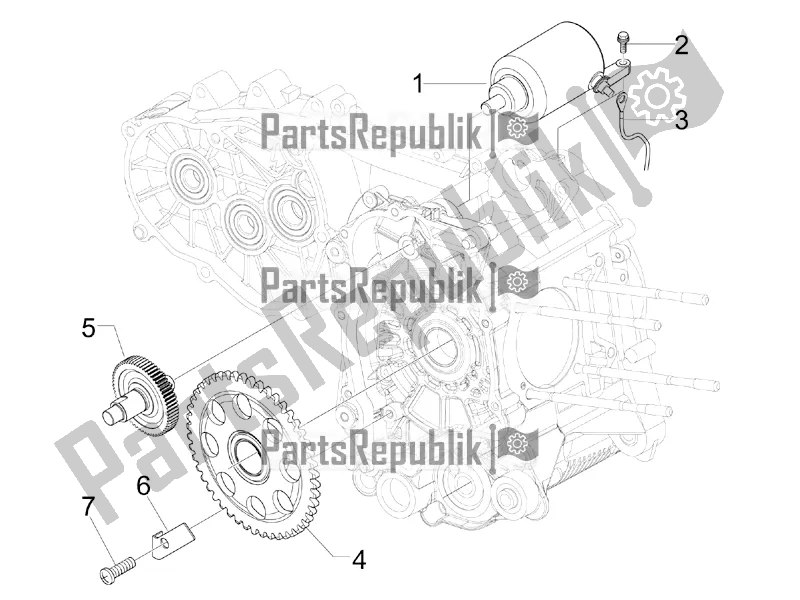 Toutes les pièces pour le Stater - Démarreur électrique du Vespa GTS 300 4V IE Abs-noabs 2016