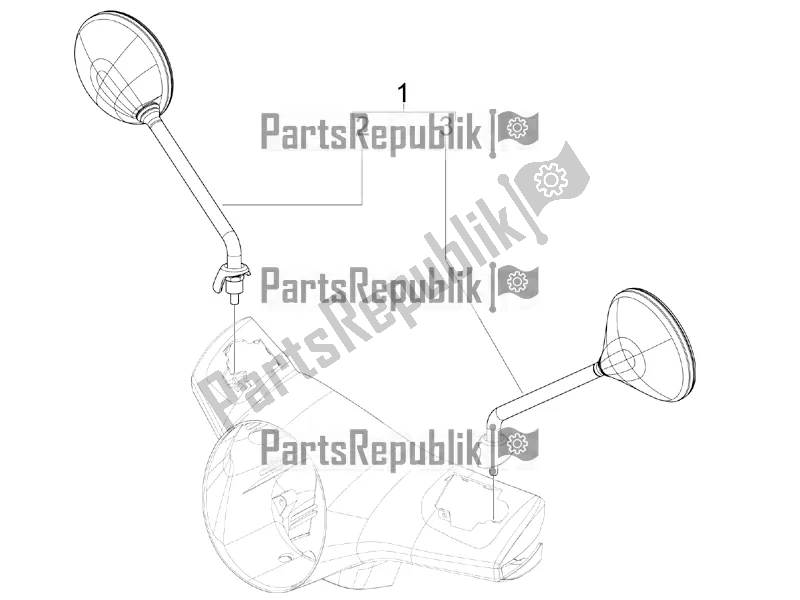 Todas las partes para Espejo / S De Conducción de Vespa GTS 300 4V IE ABS USA 2016