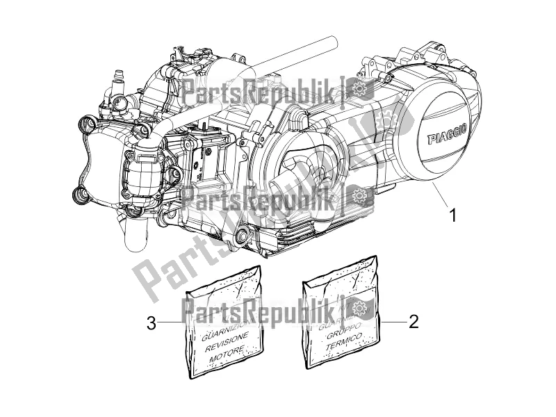 Todas las partes para Ensamblaje Del Motor de Vespa GTS 300 4V IE ABS USA 2016