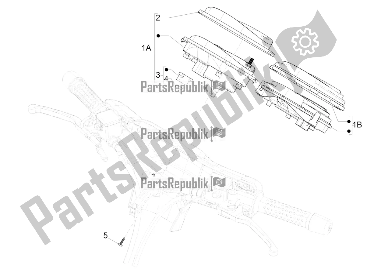 Toutes les pièces pour le Combinaison De Compteurs - Cruscotto du Vespa GTS 300 4V IE ABS USA 2016