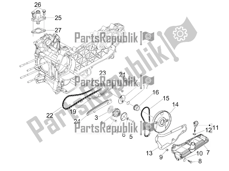 Wszystkie części do Pompa Olejowa Vespa GTS 300 4V IE ABS USA 2016