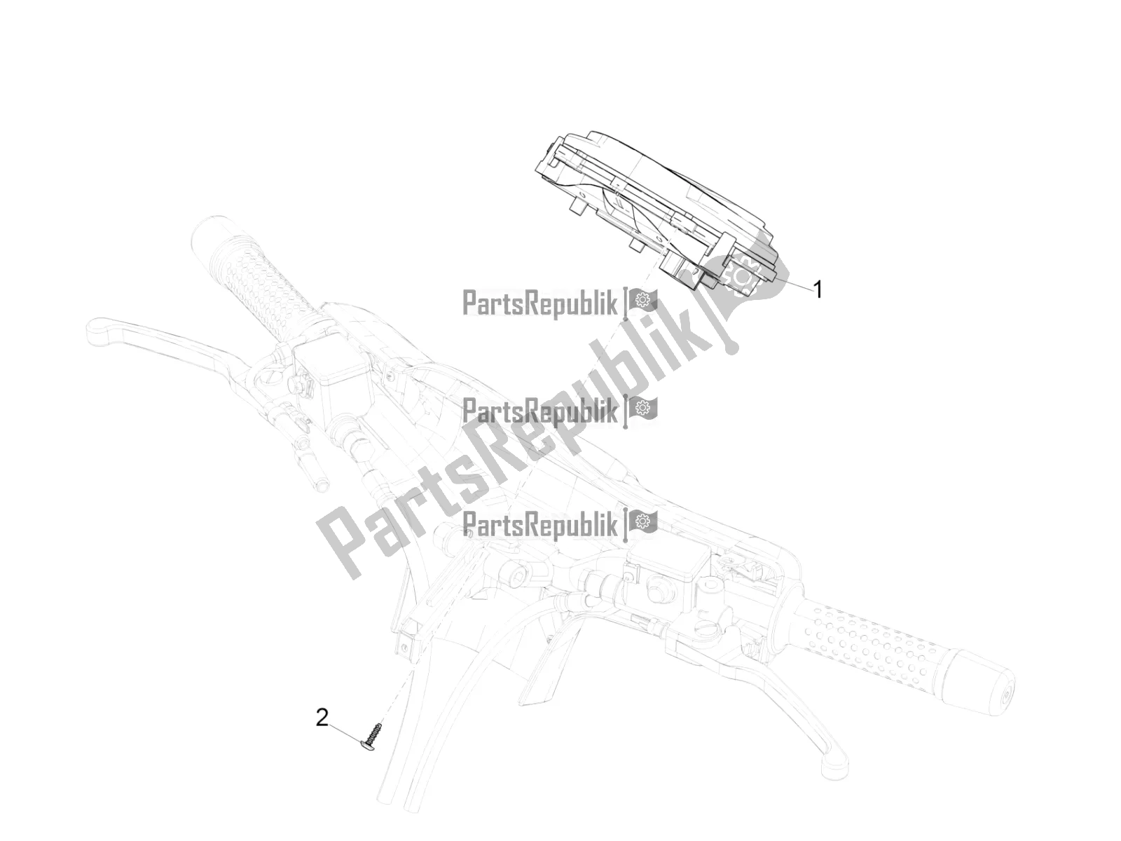 Toutes les pièces pour le Combinaison De Compteurs - Cruscotto du Vespa GTS 300 \ Super 4V IE ABS 2016