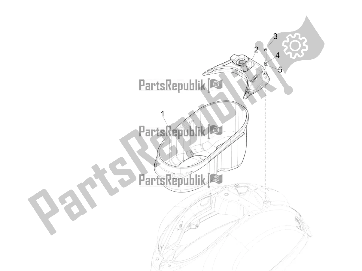 Toutes les pièces pour le Logement De Casque - Sous La Selle du Vespa GTS 300 \ Super 4V IE ABS 2017