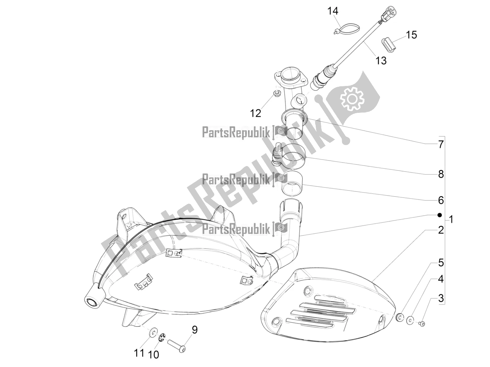 Toutes les pièces pour le Silencieux du Vespa GTS 300 \ Super 4V IE ABS 2017