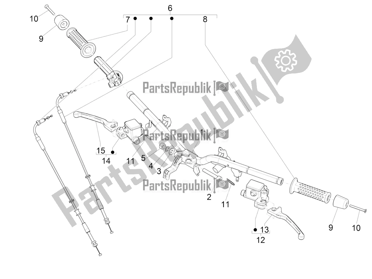 Toutes les pièces pour le Guidon - Master Cil. Du Vespa GTS 300 HPE ABS 2019