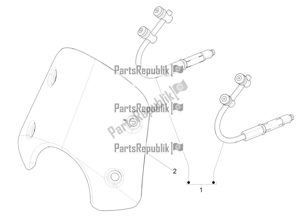 Todas las partes para Parabrisas - Vidrio de Vespa GTS 300 HPE ABS E4 2020