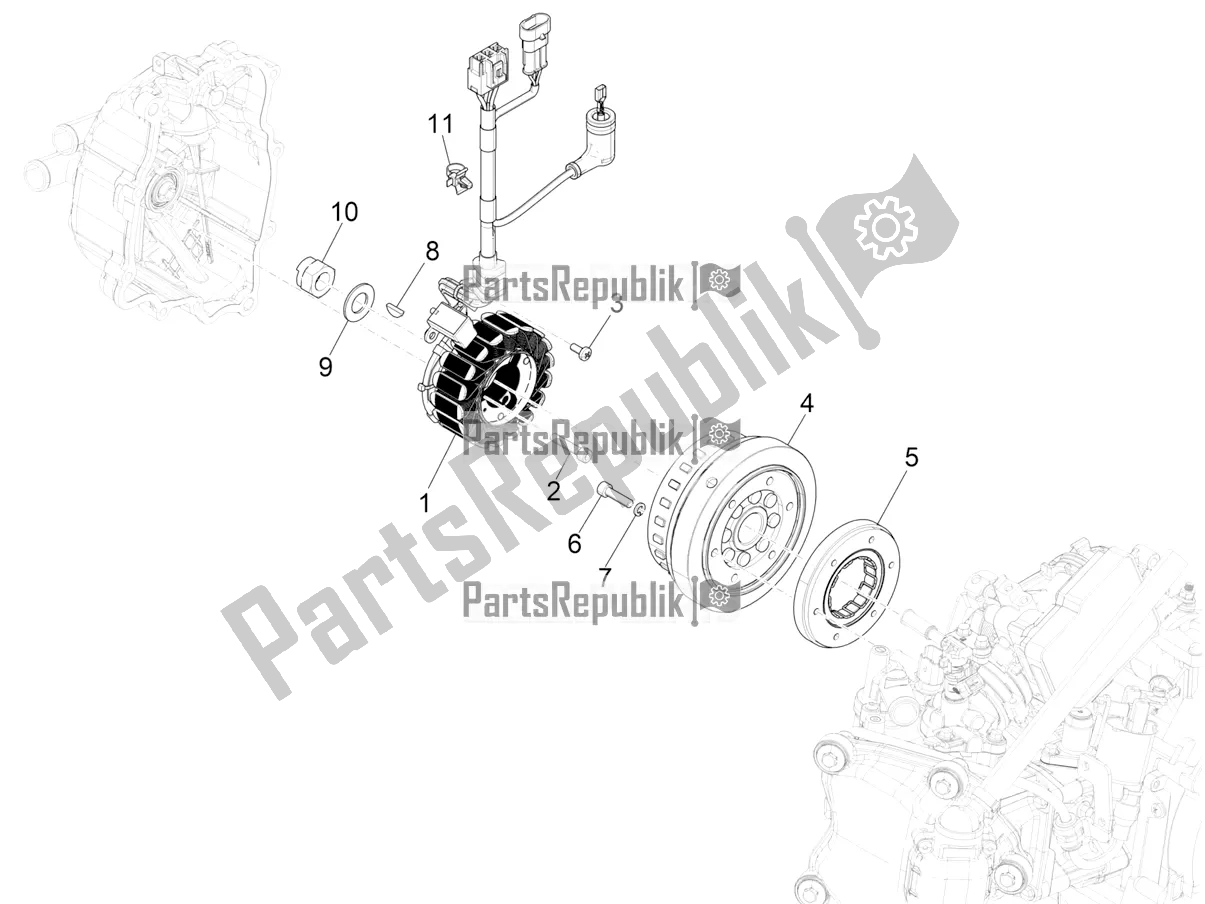 Todas las partes para Volante Magneto de Vespa GTS 300 HPE ABS E4 2021