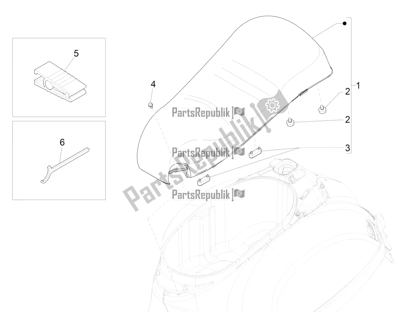 All parts for the Saddle/seats of the Vespa GTS 300 HPE ABS E5 2020
