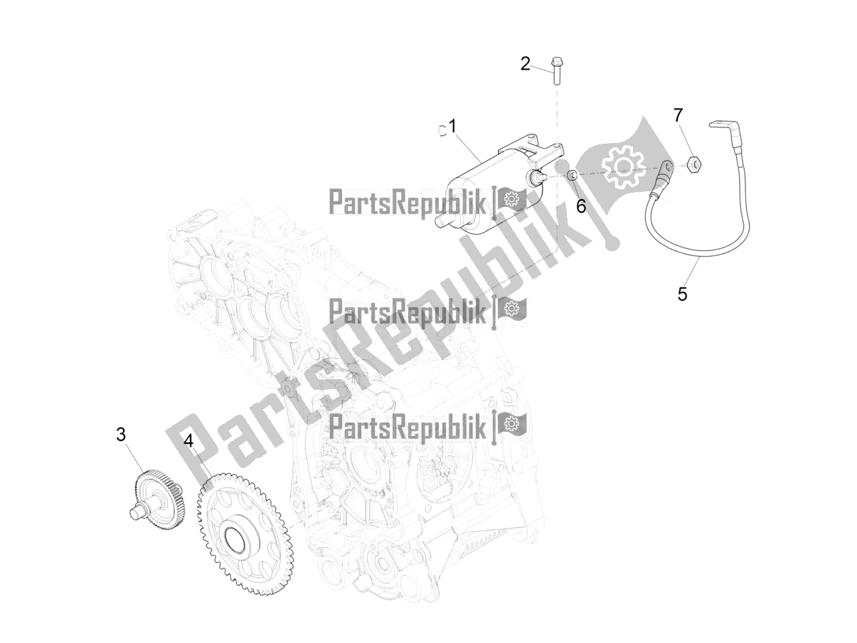 Todas las partes para Stater - Arranque Eléctrico de Vespa GTS 300 HPE ABS E5 2020