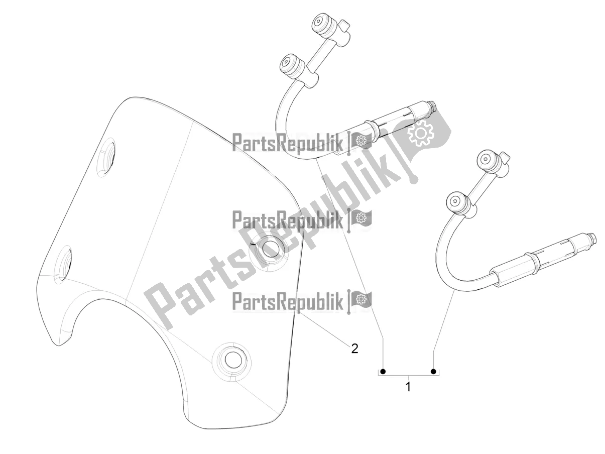 Toutes les pièces pour le Pare-brise - Verre du Vespa GTS 300 HPE ABS E5 2022