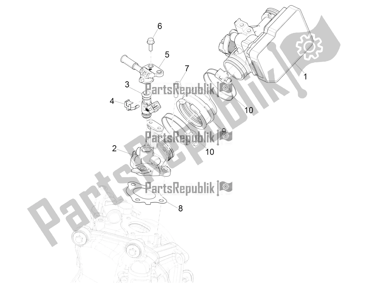 Toutes les pièces pour le Throttle Body - Injector - Induction Joint du Vespa GTS 300 HPE ABS USA 2019