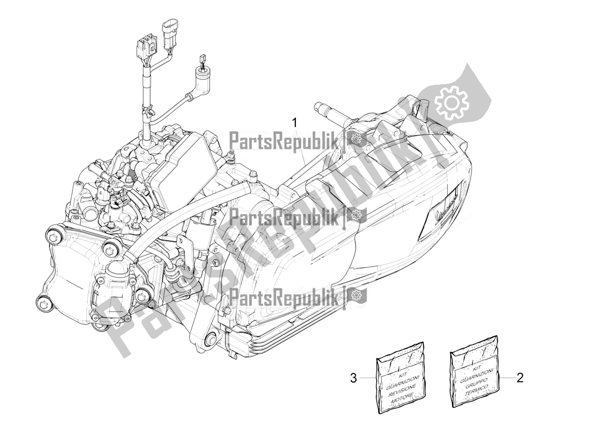 Todas las partes para Ensamblaje Del Motor de Vespa GTS 300 Super HPE 4 T/4V IE ABS 2021