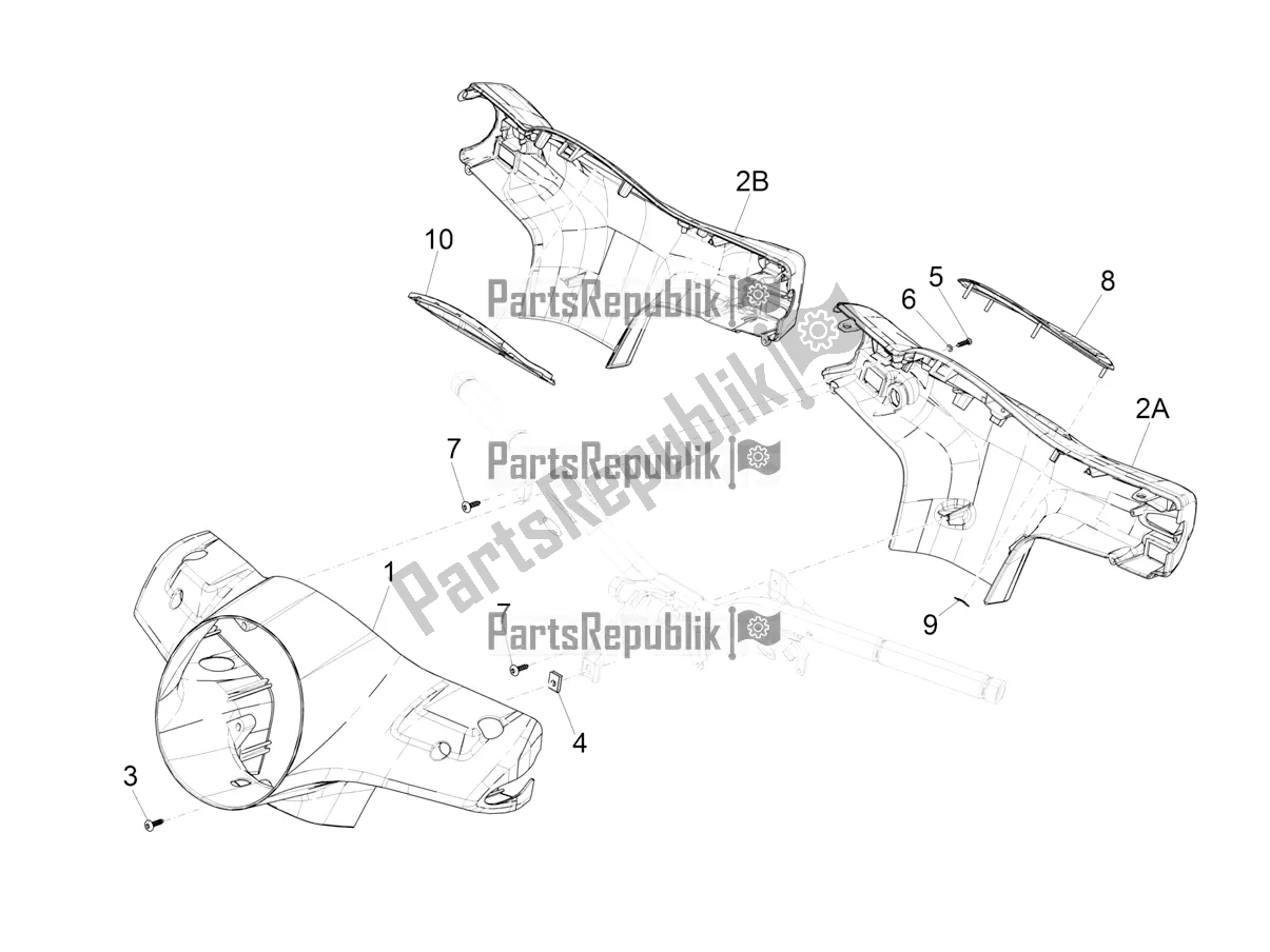 Toutes les pièces pour le Couvertures De Guidon du Vespa GTS 300 Super HPE 4 T/4V IE ABS 2022