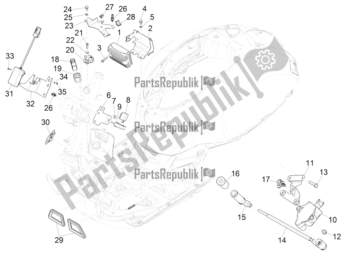 Tutte le parti per il Regolatori Di Tensione - Centraline Elettroniche (ecu) - H. T. Bobina del Vespa GTS 300 Super HPE 4 T/4V IE ABS 2022