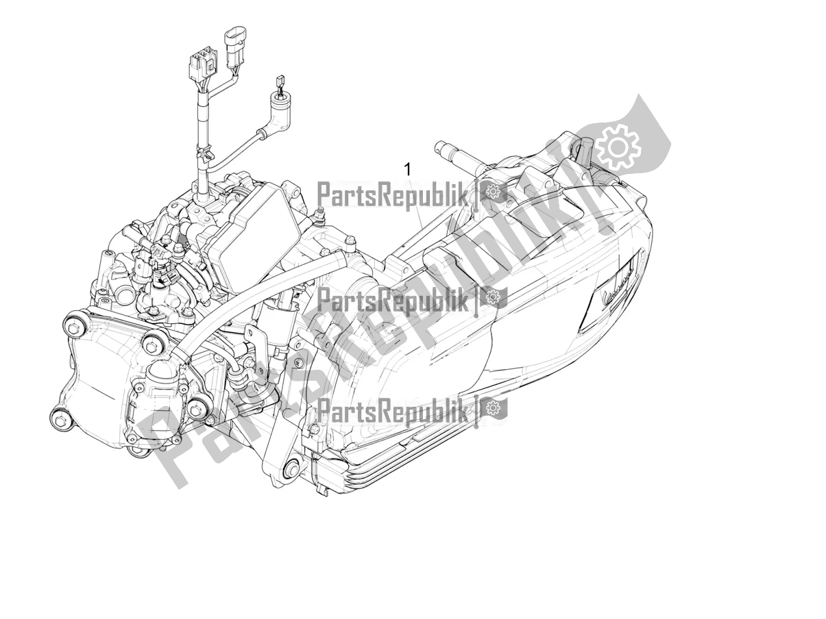 Toutes les pièces pour le Moteur, Assemblage du Vespa GTS 300 Super HPE 4 T/4V IE ABS Apac 2022