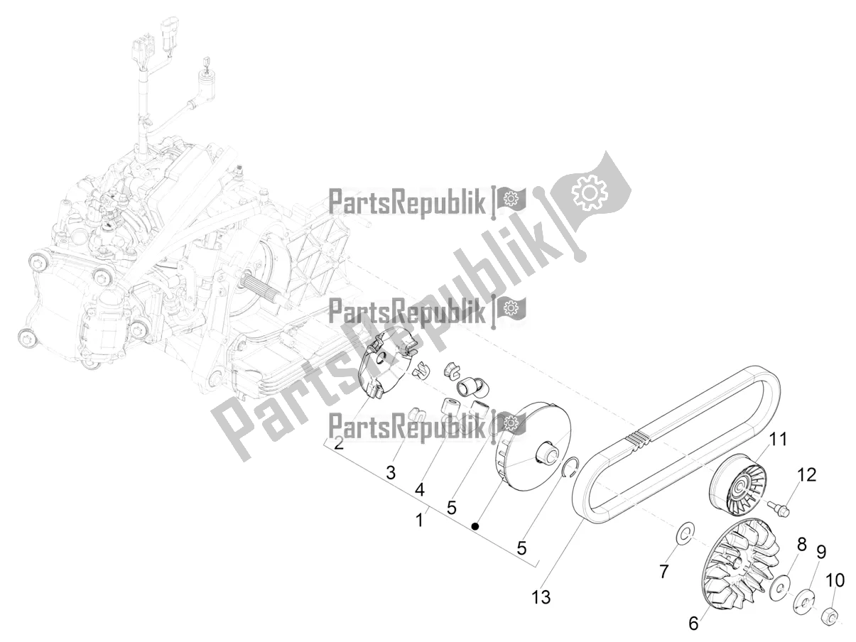 Wszystkie części do Ko? O Pasowe Nap? Dowe Vespa GTS 300 Super Hpe-tech 4 T/4V IE ABS 2020