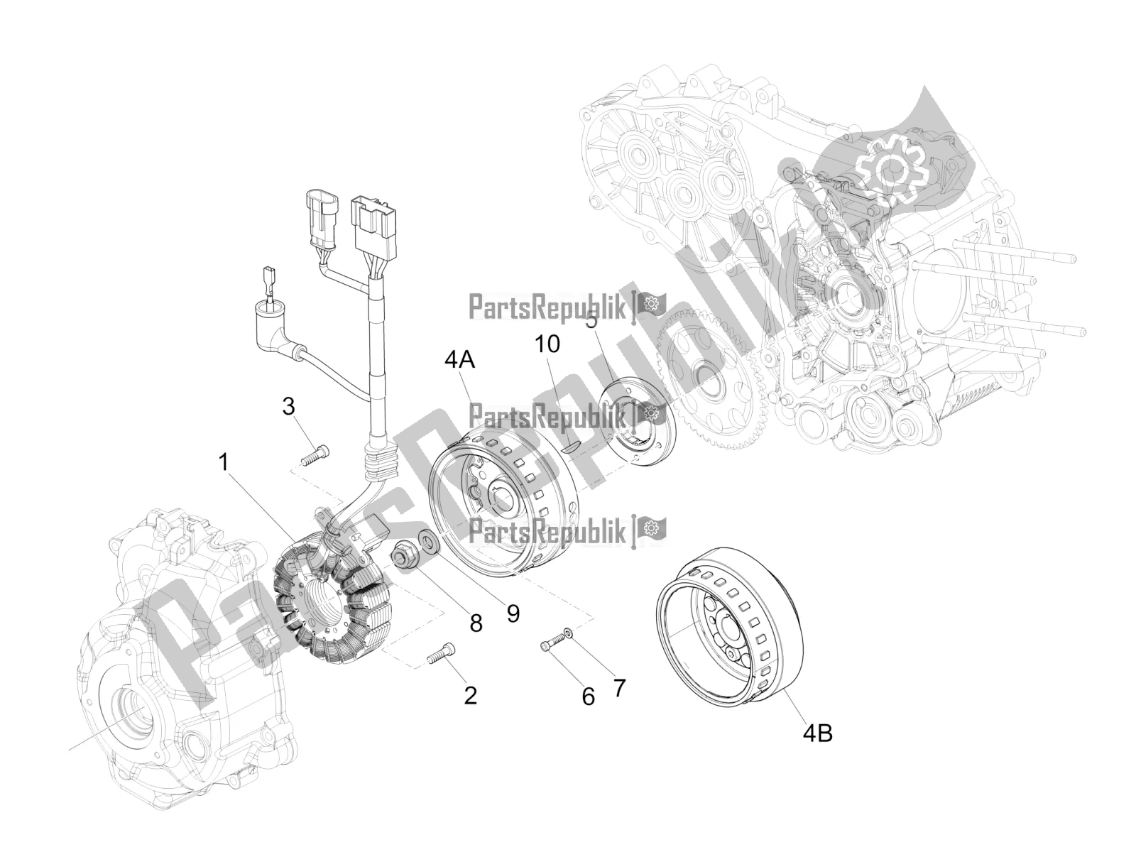 Toutes les pièces pour le Volant Magnéto du Vespa GTS 300 Super IE 2016