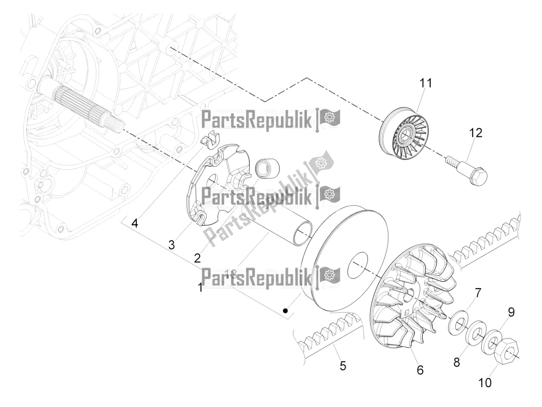 Toutes les pièces pour le Poulie Motrice du Vespa GTS 300 Super IE ABS USA 2016