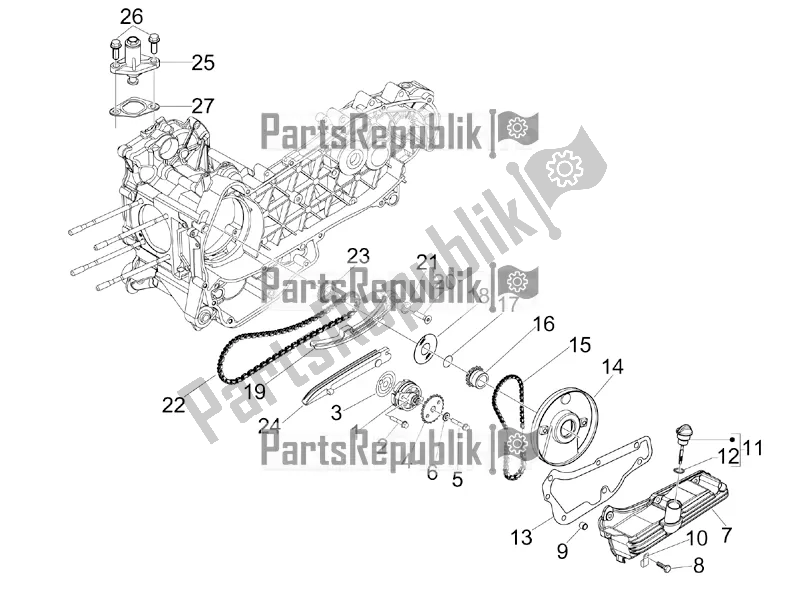 Toutes les pièces pour le La Pompe à Huile du Vespa GTS 300 Super IE ABS USA 2016